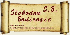Slobodan Bodirožić vizit kartica